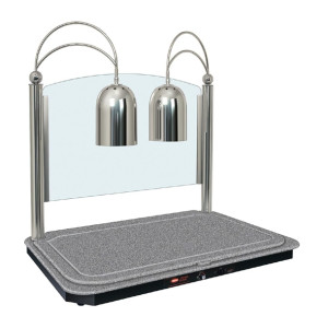 Hatco Freestanding Dual Overhead Heat Lamp & Swanstone Heated Base (Direct)