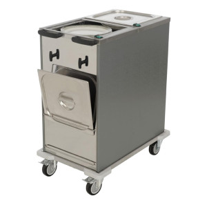 Versigen Mobile heated crockery dispenser - twin tube