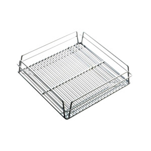 KH Glass Racks Baskets with Open Interior White