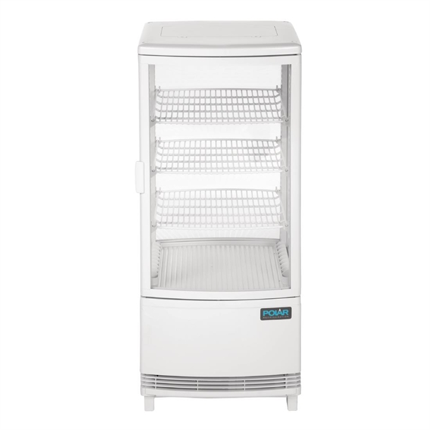 Polar C-Series Energy Efficient Curved Door Display Fridge White 86Ltr
