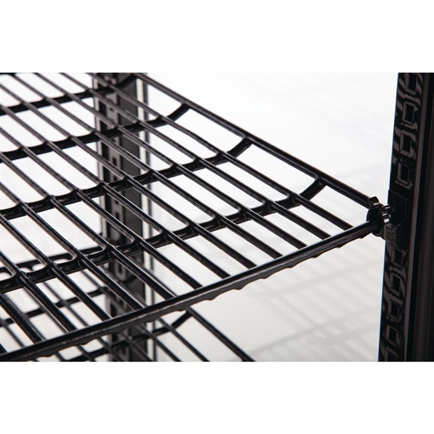 Polar C-Series Energy Efficient Curved Door Display Fridge Black 235Ltr