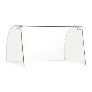 Curved Glass Sneeze Guard Assembly