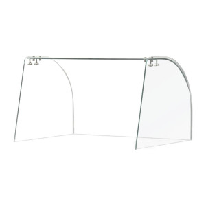 Curved Glass Sneeze Guard Assembly