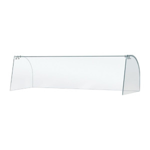 Curved Glass Sneeze Guard Assembly