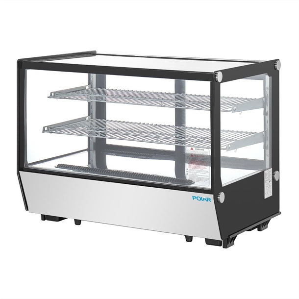Polar G-Series Counter Display Merchandiser Square Glass - 160Ltr