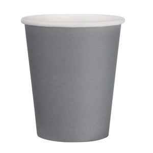 Fiesta Recyclable Hot Cup Single Wall Charcoal 225ml (1000 Pack)