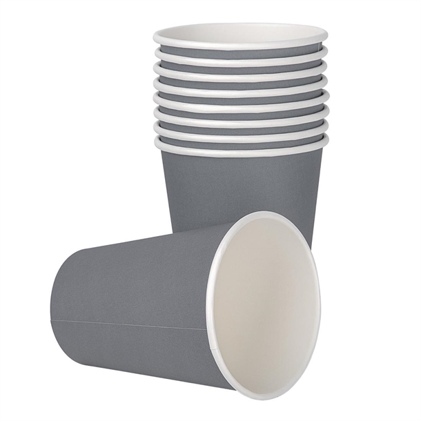 Fiesta Recyclable Hot Cup Single Wall Charcoal 340ml (1000 Pack)