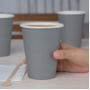 Fiesta Recyclable Hot Cup Single Wall Charcoal 340ml (1000 Pack)