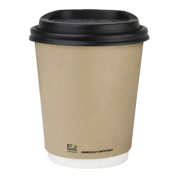 Fiesta Compostable Hot Cup Double Wall Kind Kraft 225ml (25 Pack)