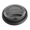 Fiesta Compostable Lid for Hot Cups Black 340/455ml (50 Pack)