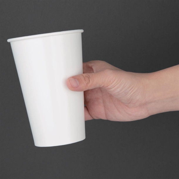 Fiesta Recyclable Cold Cup Single Wall White 455ml(1000 Pack)