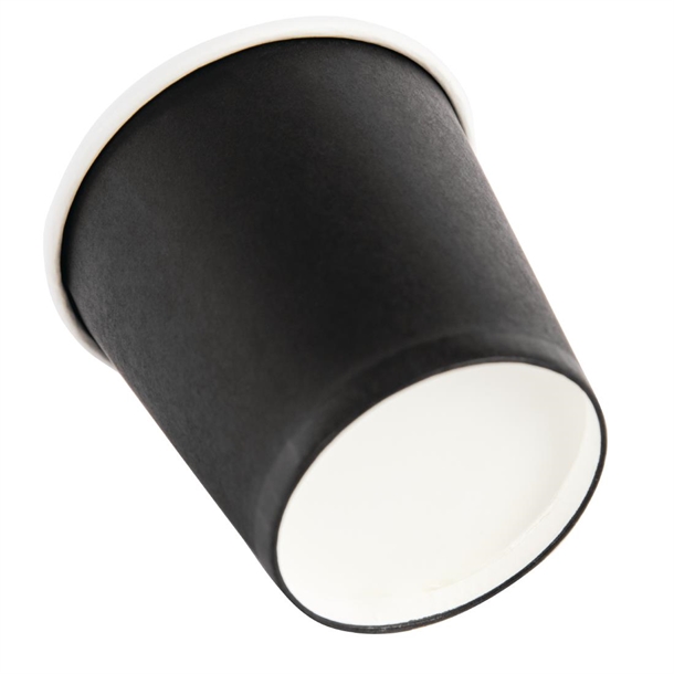 Fiesta Recyclable Hot Cup Single Wall Black 114ml (50 Pack)