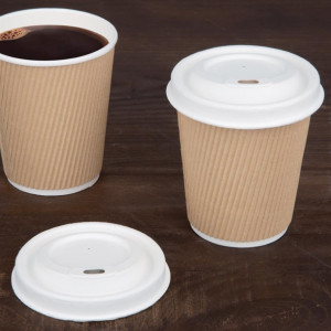 Fiesta Compostable Bagasse Hot Cup Lid 80mm for 225ml Cup (1000 Pack)