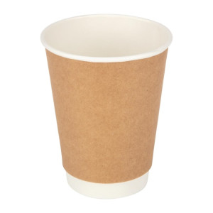 Fiesta Recyclable Hot Cup Double Wall Kraft 340ml (25 Pack)