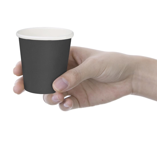 Fiesta Recyclable Hot Cup Single Wall Black 6oz 170ml