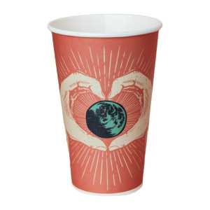 Detpak Grasp the Moment Tall 80mm Single Wall PLA Hot Cup - 360ml (Pack 1000)