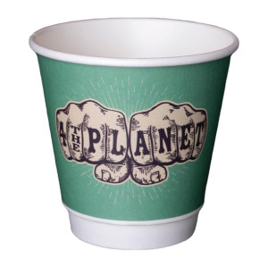 Detpak Grasp the Moment 90mm Squat Double Wall PLA Hot Cup - 300ml (Pack 500)