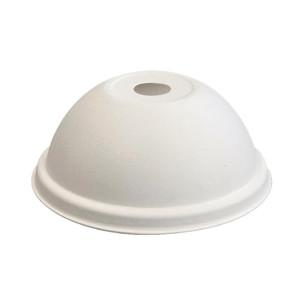 BioPak Cold Paper Sugarcane Dome BioCup Lids - 80mm (1000 Pack)