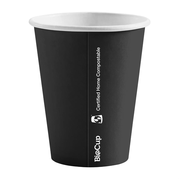 BioPak BioCup Single Wall Black - 390ml 90mm (Pack 1000)