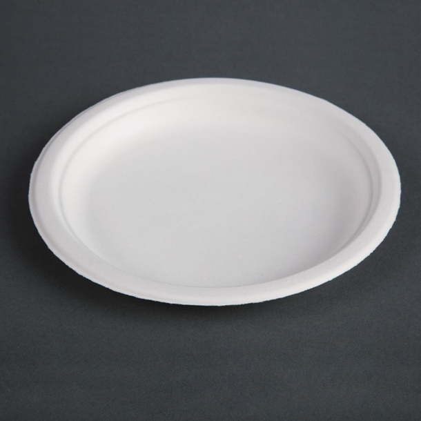 Fiesta Compostable Bagasse Round Plate 179mm (50 Pack)
