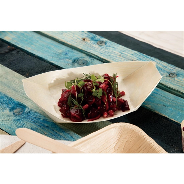 Fiesta Compostable Wooden Sushi Boats Large 250mm (100 Pack)