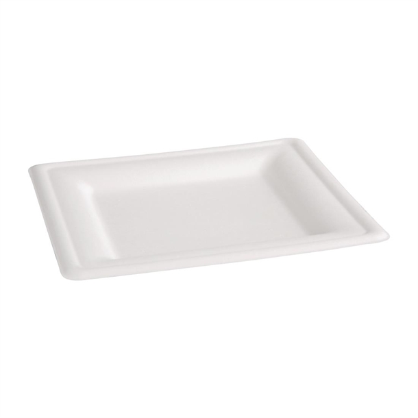 Fiesta Compostable Bagasse Square Plate 204mm (50 Pack)