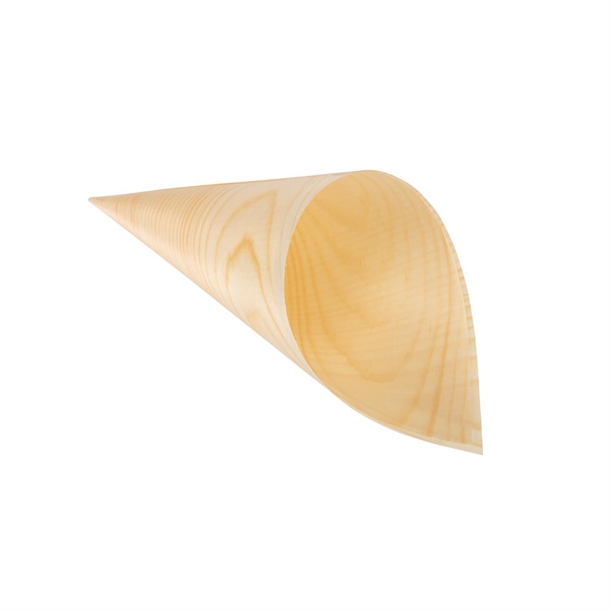 Fiesta Compostable Wooden Canape Cones 75mm (100 Pack)