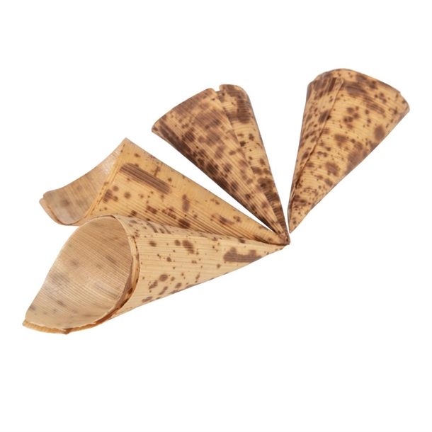 Fiesta Compostable Biodegradable Bamboo Cones 35mm (200 Pack)