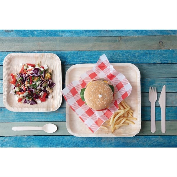 Fiesta Compostable Biodegradable Disposable Wooden Dessert Spoons (100 Pack)