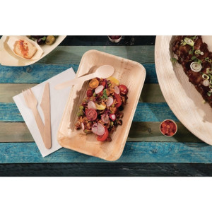 Fiesta Compostable Disposable Wooden Knives (100 Pack)