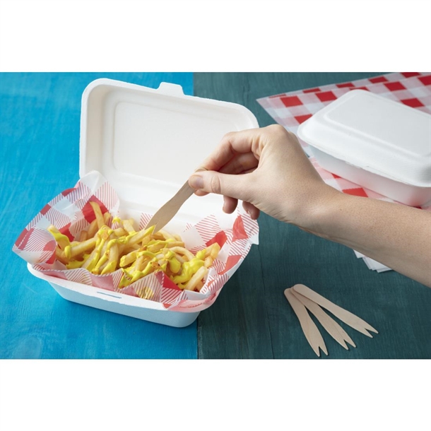 Fiesta Compostable Biodegradable Disposable Wooden Chip Forks (1000 Pack)