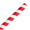 Fiesta Compostable Paper Smoothie Straws Red Stripes (250 Pack)
