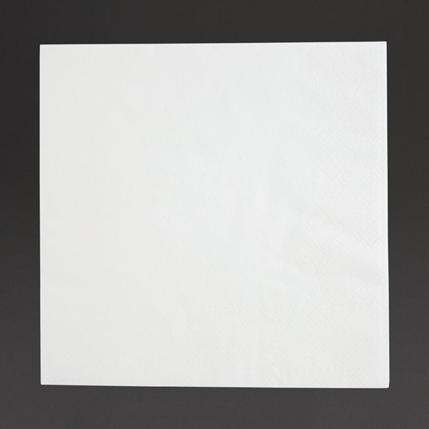 Fiesta Recyclable Lunch Napkin White 330x330mm 2ply 1/4 Fold (2000 Pack)