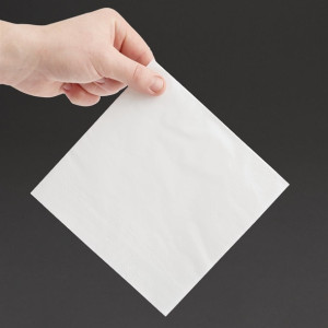 Fiesta Recyclable Lunch Napkin White 330x330mm 2ply 1/4 Fold (2000 Pack)