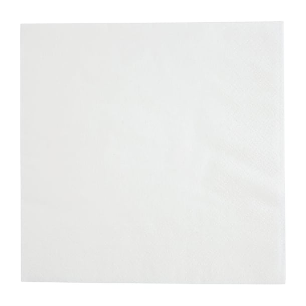 Fiesta Recyclable Lunch Napkin White 330x330mm 2ply 1/4 Fold (2000 Pack)