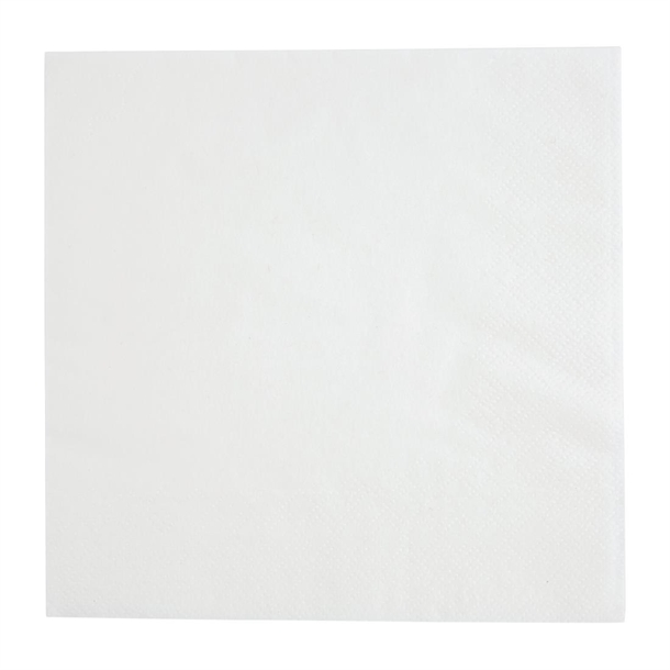 Fiesta Recyclable Lunch Napkin White 300x300mm 1ply 1/4 Fold (5000 Pack)