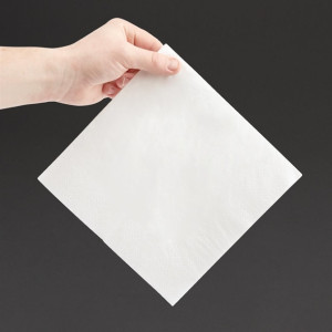 Fiesta Recyclable Dinner Napkin White 400x400mm 3ply 1/4 Fold (1000 Pack)