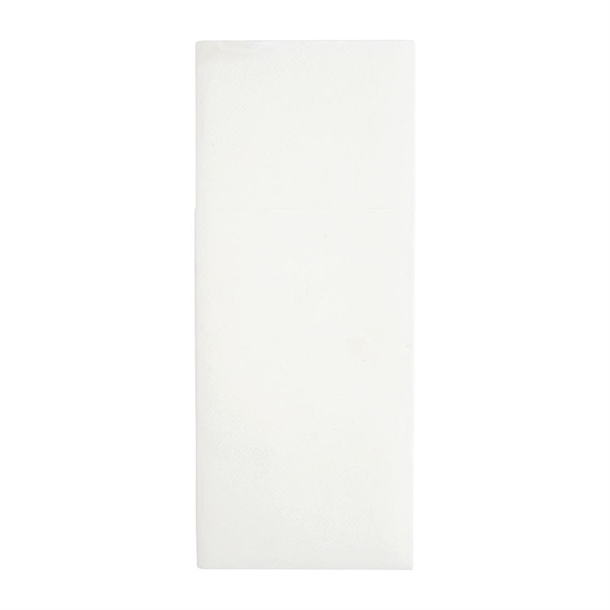 Fiesta Recyclable Premium Tablin Dinner Napkin White 480x400mm Airlaid Pocket Fold (400 Pack)