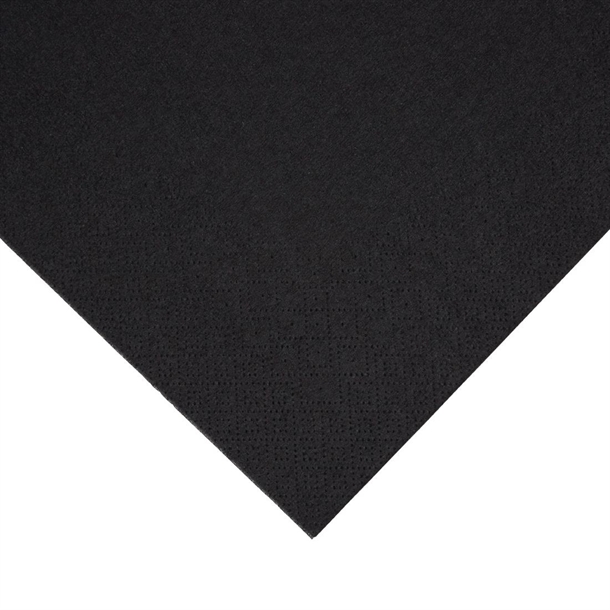 Fiesta Recyclable Dinner Napkin Black 400x400mm 3ply 1/4 Fold (1000 Pack)