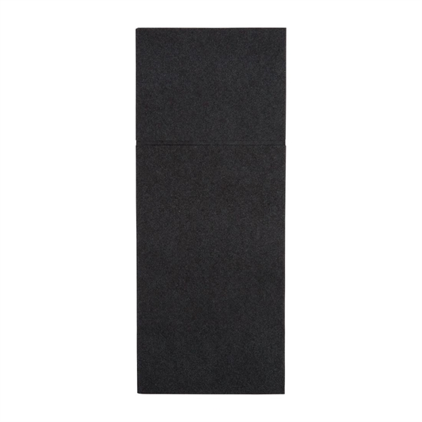 Fiesta Recyclable Premium Tablin Dinner Napkin Black 480x400mm Airlaid Pocket Fold (400 Pack)