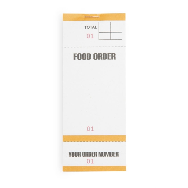 Olympia Recyclable Bar Food Order Pads with Tickets Single Leaf (50 Pack)