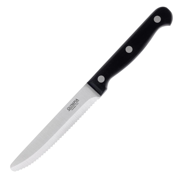 Special Offer Olympia Rounded Steak Knives Black (60 Pack)