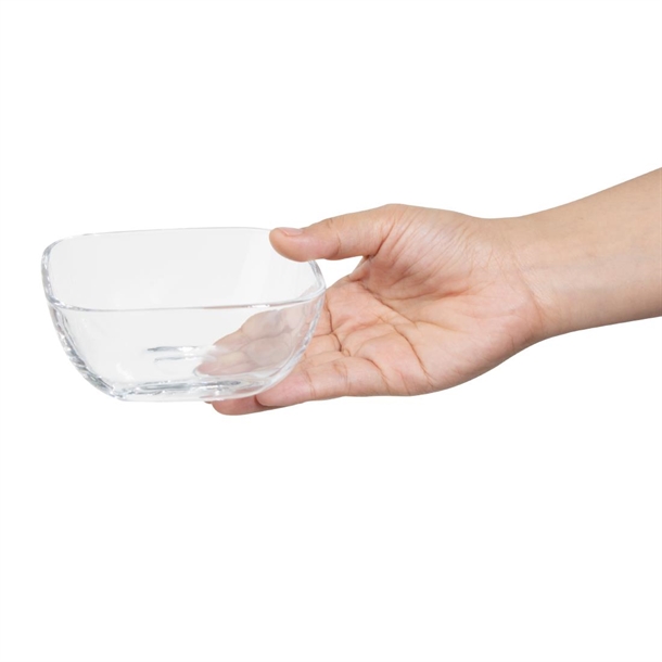 Olympia Square Glass Low Snack Bowls (6 Pack)