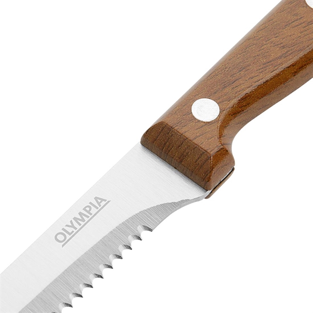 Olympia Steak Knives Wood Effect Handle (12 Pack)