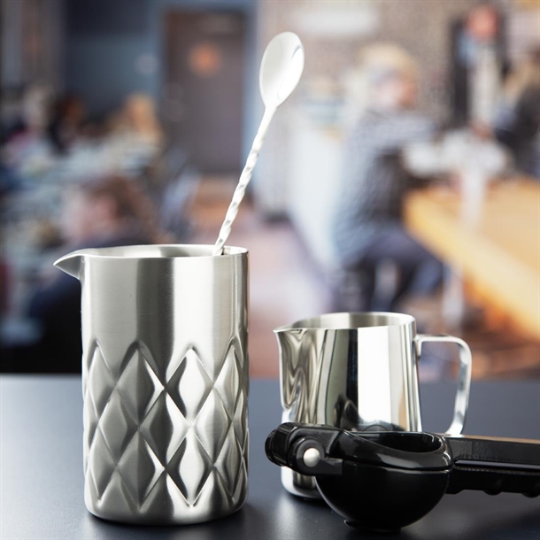 Olympia Double Wall Mixing Glass Stainless Steel 139x87mm