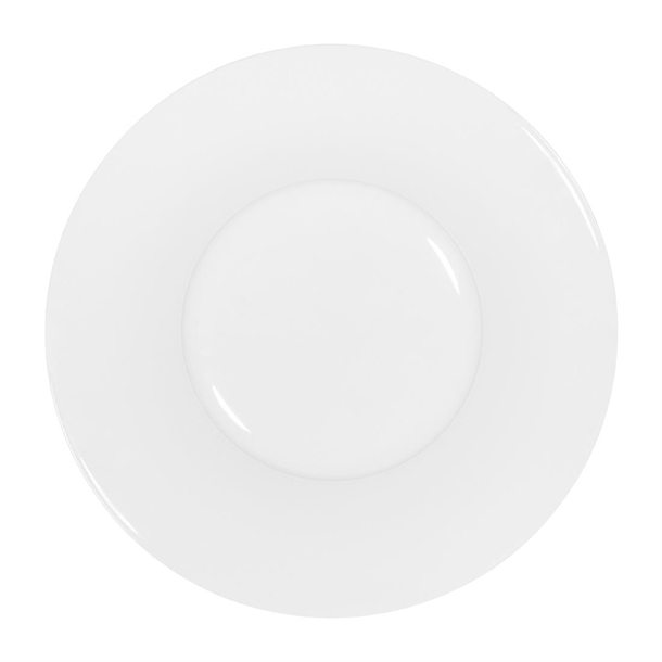 Tablekraft Core Pasta Plate Angled Flare Rim White - 260X43mm (3 Pack)