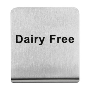 Trenton Dairy Free Buffet Sign Stainless Steel