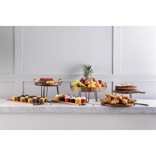 Olympia Non-Slip Riser Round Black Wire 210x120mm