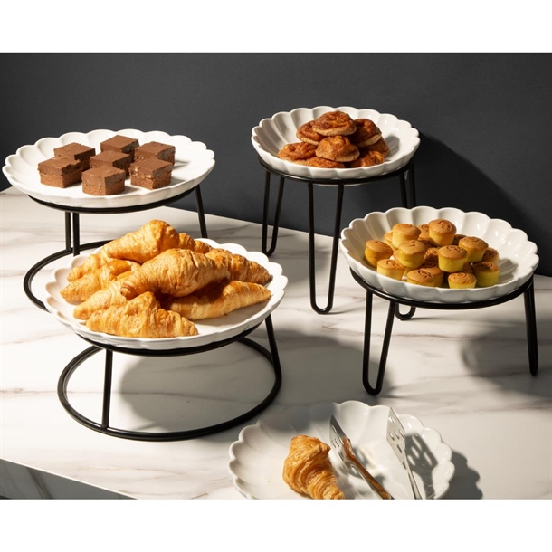 Olympia Non-Slip Riser Round Black Wire 210x120mm