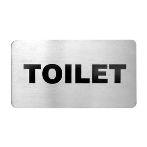 Trenton Toilet  Wall Sign Stainless Steel 110x60mm
